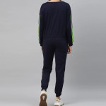 Women Navy Blue Cotton Stylish Tracksuits