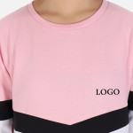 Women Pink &amp; White Color Blocked Tracksuit