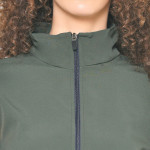 Women Olive Green &amp; Grey Solid Tracksuit