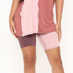 Women Color Block Short Set